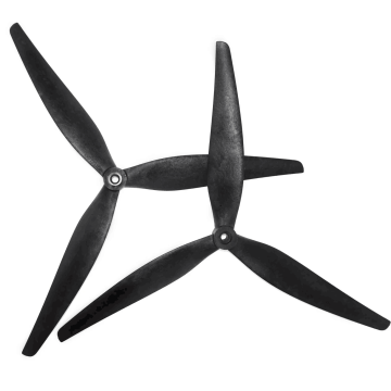 HQ MacroQuad Propellers: 12x7.5x3 Dual Rotation (CW & CCW) - Black, Glass Fiber Reinforced Nylon - Ideal for RC FPV Freestyle, Long Range Racing, and DIY Drone Applications