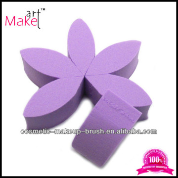 Colorful flower shape make up cosmetic sponge wedges