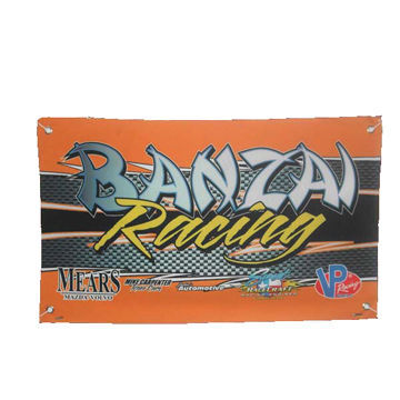 Woven Polyester 75/100D Team Sports Flag, Customized Team Logos are Accepted