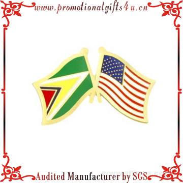 Guyana and USA Flag Pins/Badges