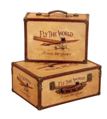 Decorative suitcase,canvas suitcase,wooden boxes