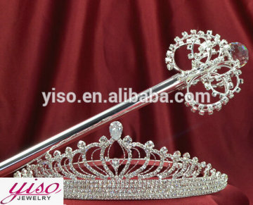 princess tiara & wand set rhinestone crown tiaras