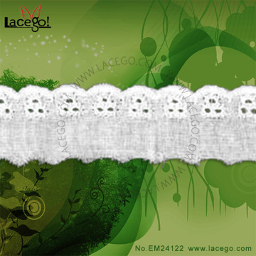 100 Cotton embroidery lace for lady dress