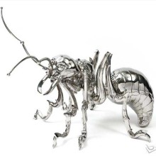 metal craft stainless steel ant sculpture for garden home park decoration
