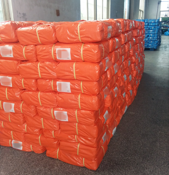 130gsm orange PE tarpaulin with UV