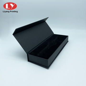 Matte Black Paper Magnetic Lid Box with Foam