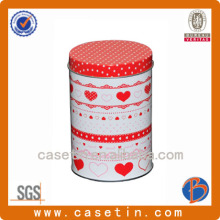 Metal Cylinder Tin Box, Christmast Gift Tin Box, Candy Tin Box