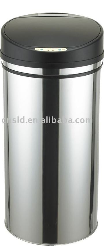 33L 430 Stainless Steel Round Sensor Inductive Dustbins Smart bins with CE RoHS