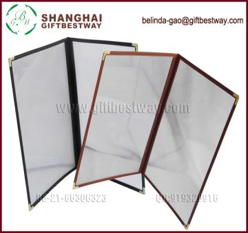 Sewn edge A4 2 views plastic folders