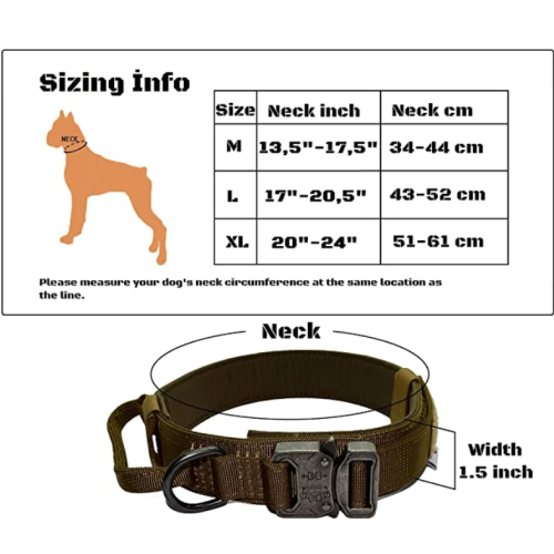 Heavy Duty Dog Collar with Handle