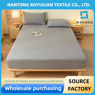 Light gray household fitted sheet