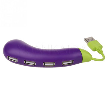 Creative eggplant 4-port USB 2.0 HUB Adapter