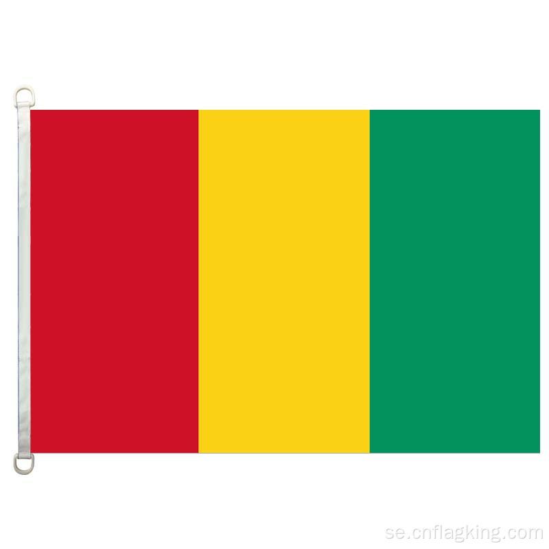Guineas nationella flagga 90 * 150 cm 100% polyster