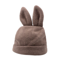 Winter Chunky Knitted Wool Hat with Rabbit Ears for Men and Women