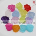 Fashion Plastic Matte Rose-förmige Perlen mit exquisitem Design für Ornamentschmuck