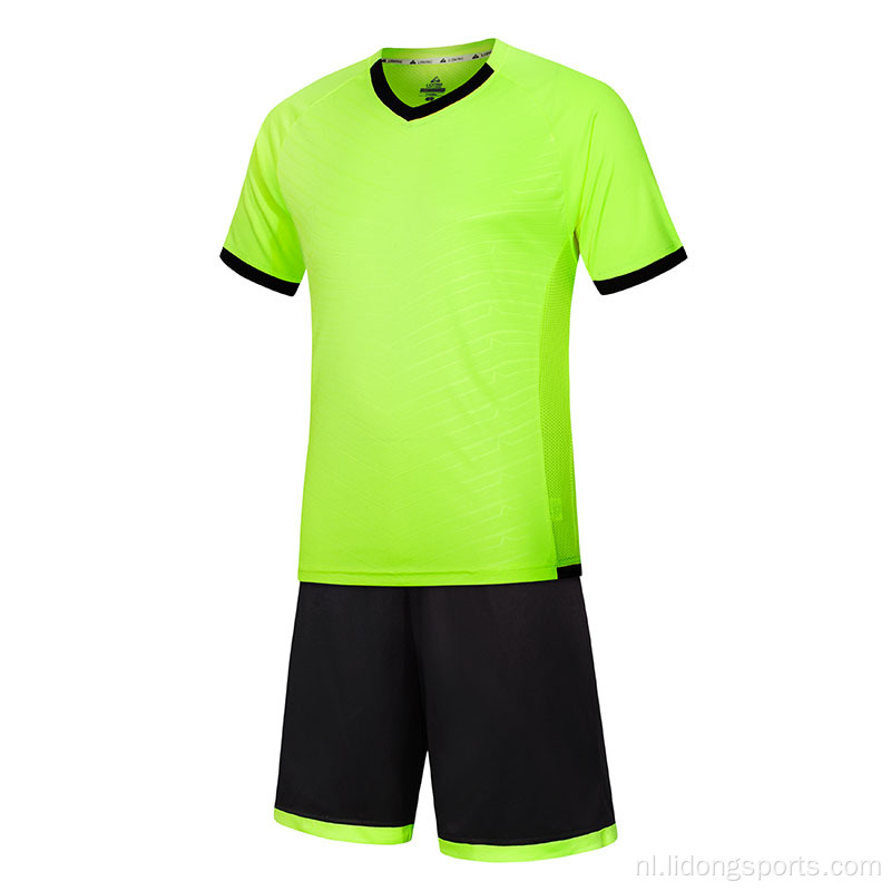 Aangepaste voetbaltraining voetbal shirt voetbal jersey set