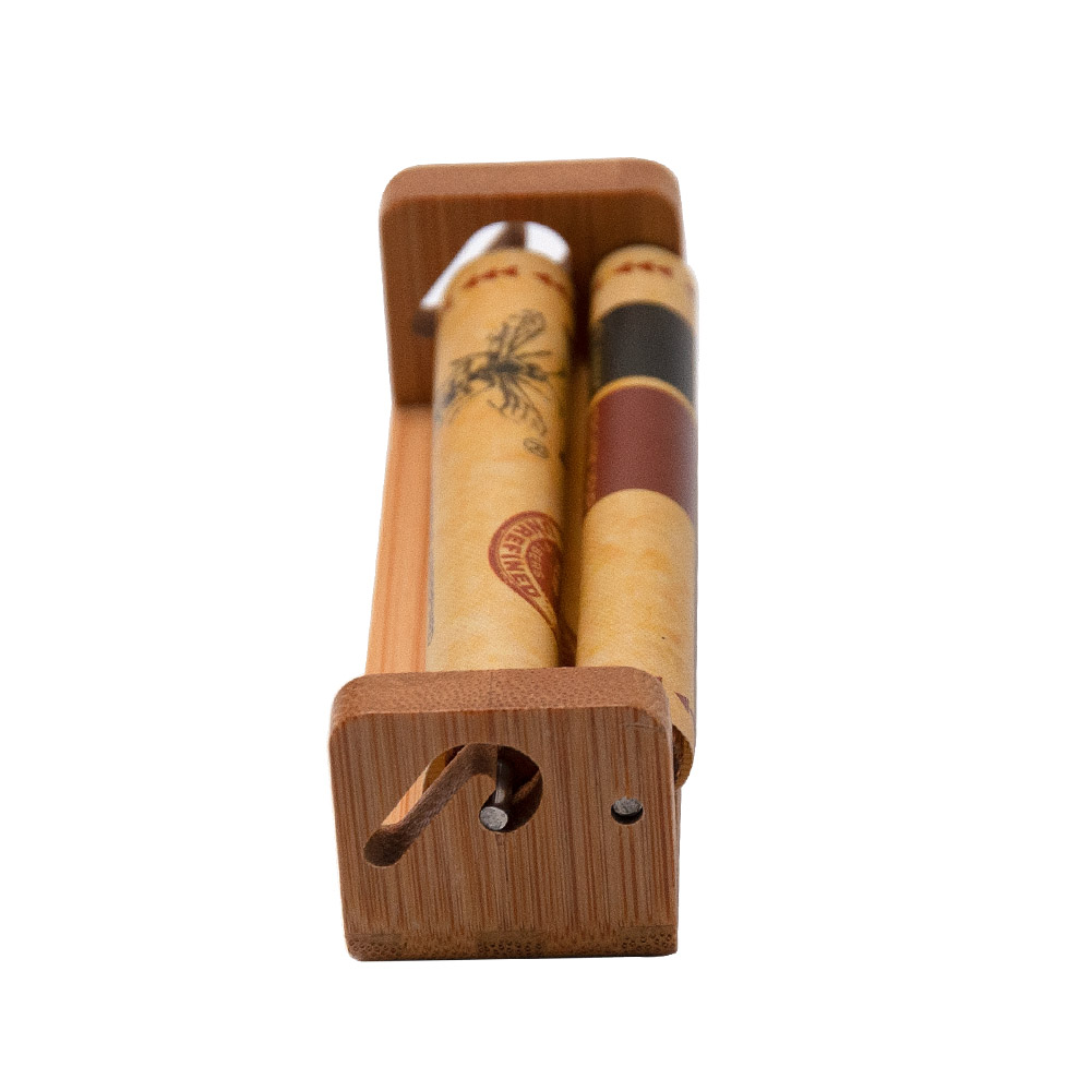 HORNET Natural Bamboo Rolling Machine for Classic Paper Smoking Cigarette Roll Machine with Hard Plastic Smoking Accessories