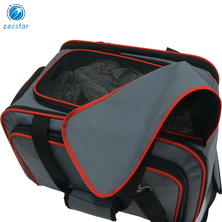 Expandable Soft-sided Animal Pet Carriers with Shoulder Strap Portable Cat Dog Air Travel Transport Bag