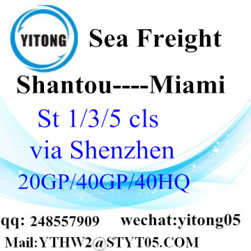 Shantou Ocean Freight to Miami