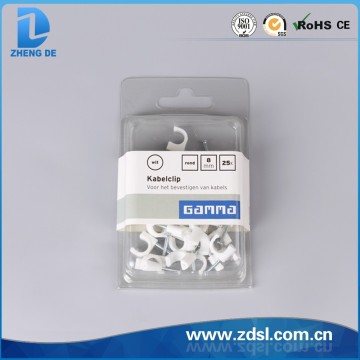 Circle Nail Clip Plastic Cable Clips