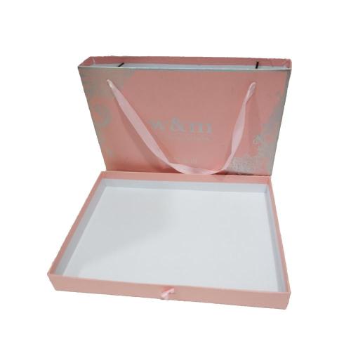 Drawer Cardboard Lens Box With Ribbon Handle