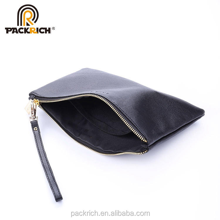 2021 hot sale wholesale small black pu leather cosmetic bag price