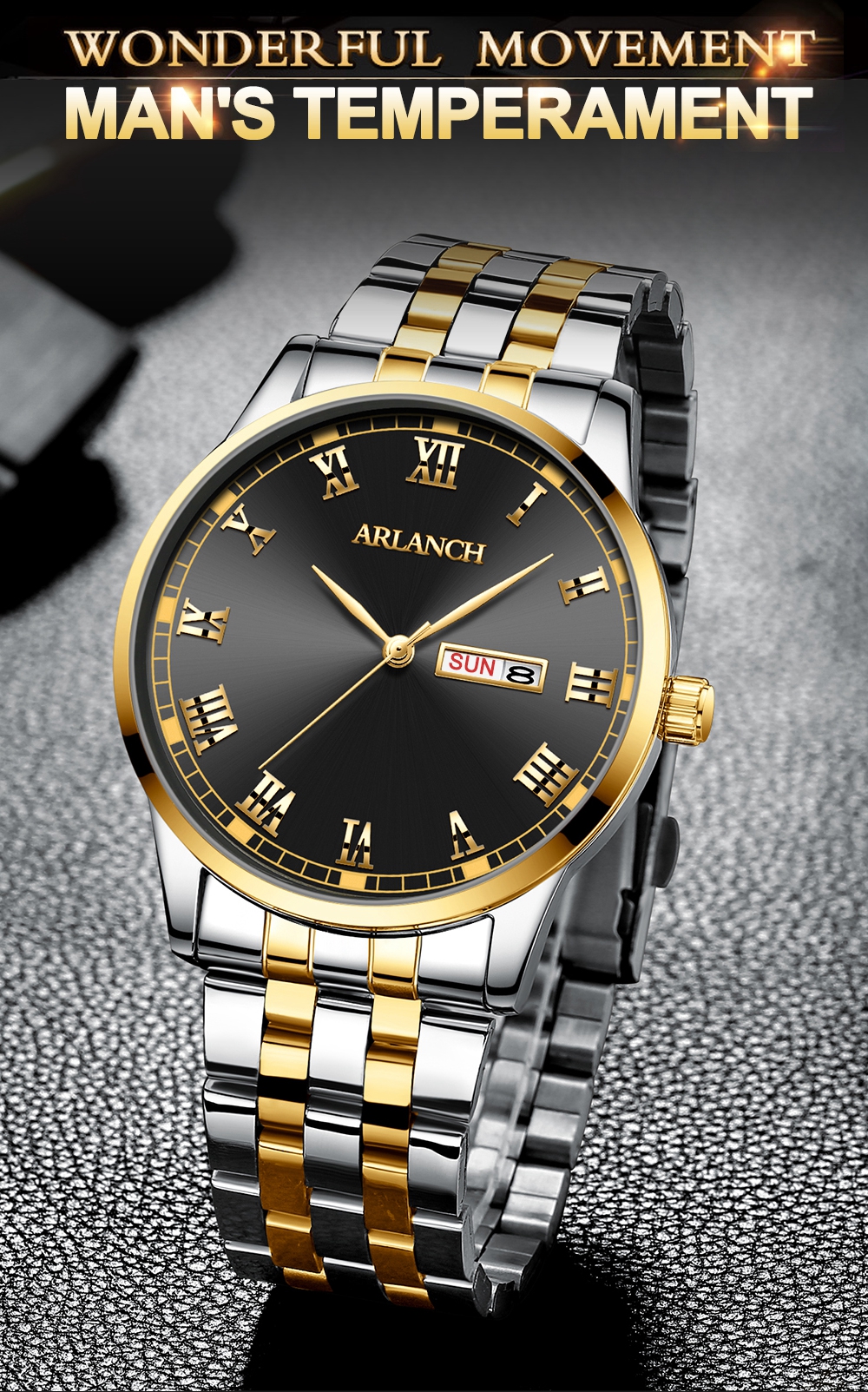 ARLANCH A318 New Men Watches Top Brand Luxury Fashion Business Quartz Watch Men Sport Waterproof Date Clock Relogio Masculino