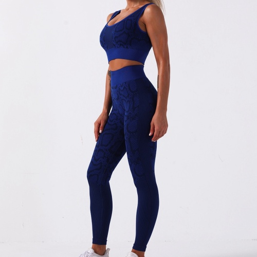 Activewear Yoga-Sets mit Schlangenhaut-Print