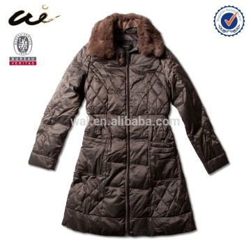 Western like women winter Fashion Lady ladies long brown jacket;jacket custom;jacket women 2015