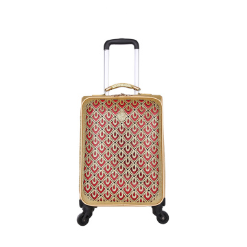 soft scratch resistant PU leather luggage bags