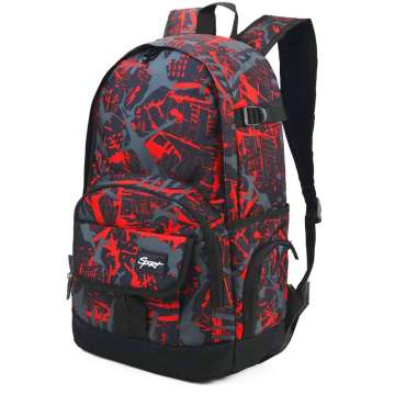 Camo Print School Backpack Durable Light Weight Bag