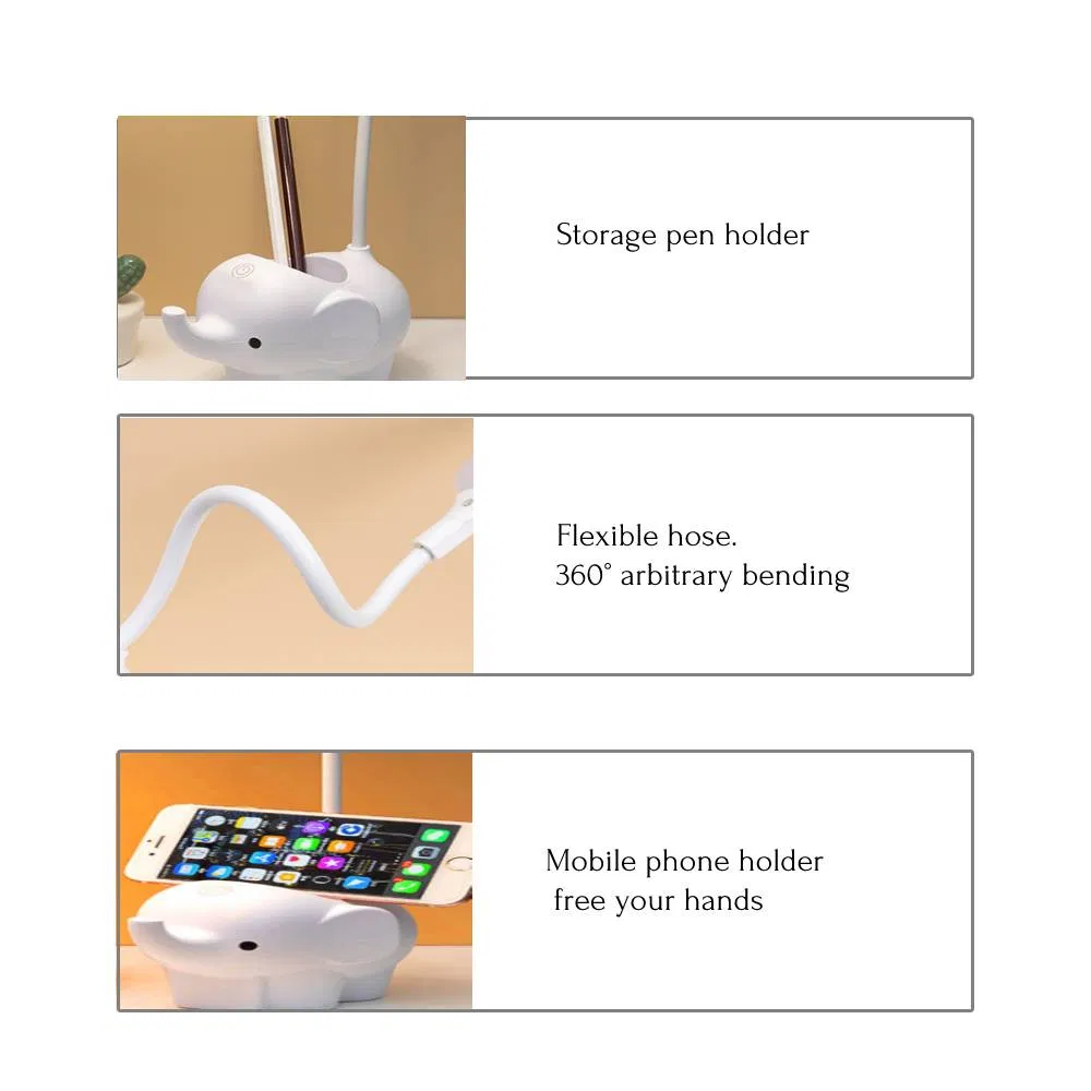 Creative Elephant LED Table Lamp with Adjustable Color Temperature