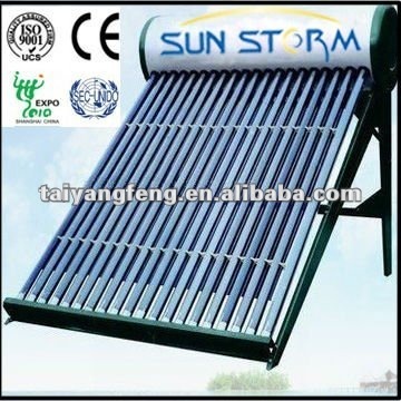 Unpressurized solar heating system