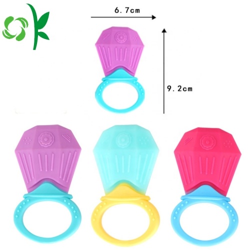 Phim hoạt hình dễ thương hình kim cương hình tròn silicone em bé