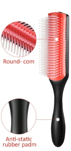 9 Rows Brush Detangling, Blow-Drying, Styling & Smoothing The Hair Brush