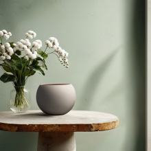 Round Minimalist Decorative Concrete Flower Pot