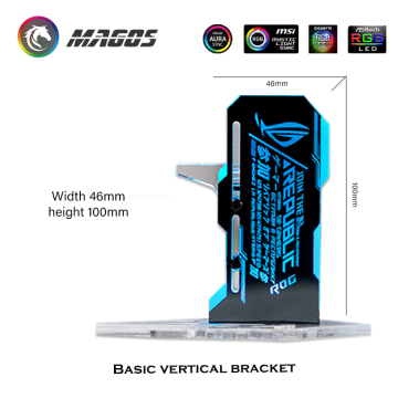 Customized Mini RGB Illuminated GPU Bracket for Graphics Card Support