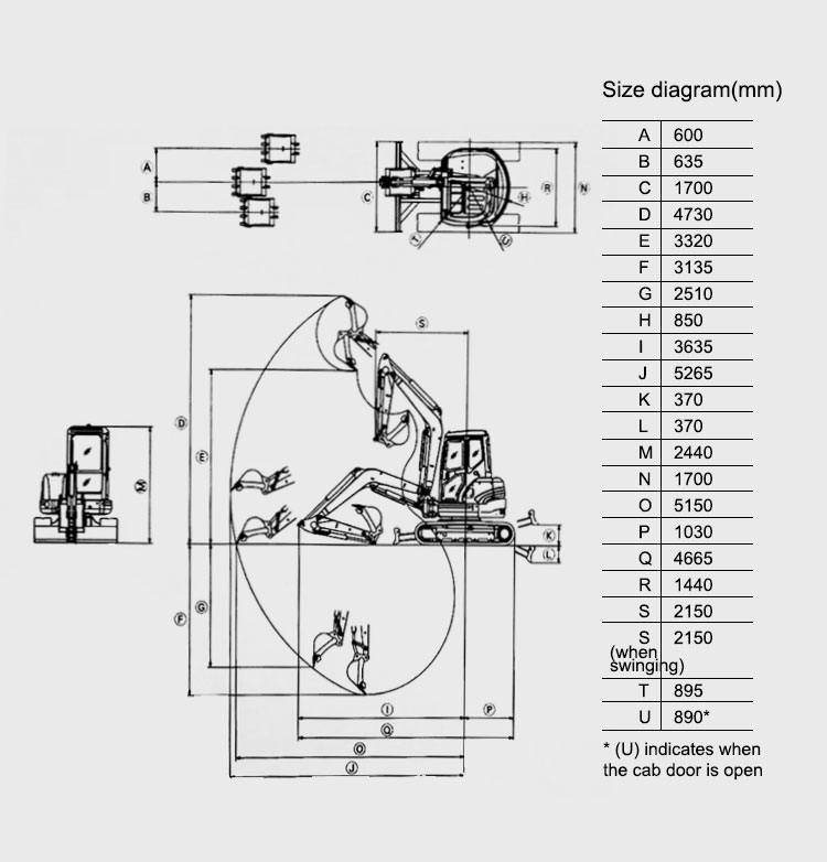 3 5ton Mini Excavator