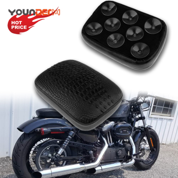 Crocodile Pattern Leather Motorcycle Seat Cushion with Suction Cups