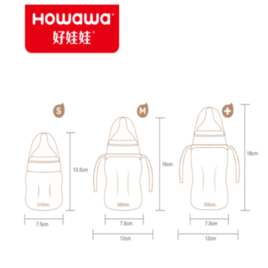 330ml hoitopullo leveä kaulan syöttöpullo