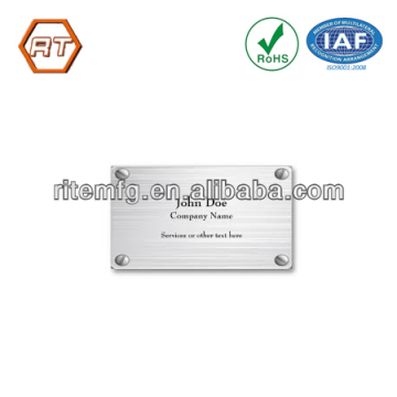 aluminum nameplate