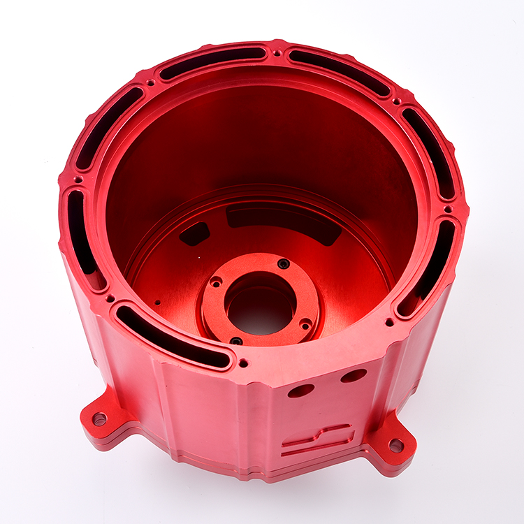 OEM China aluminum CNC machining housing in red