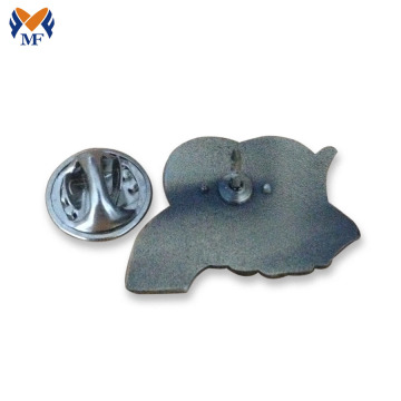 Custom Silver Plating Flower Heart Lion Badge Pin