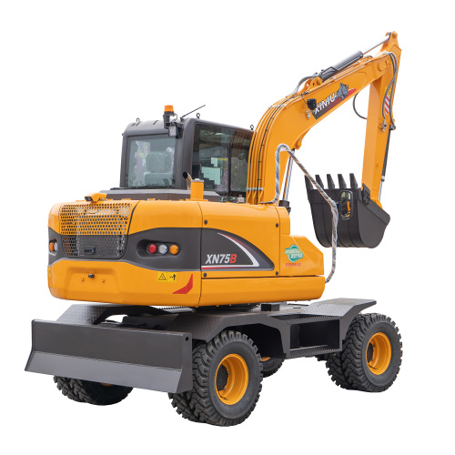 6 ton wheel excavator XN75B for sales 0.3cbm bucket