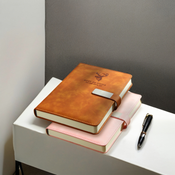 Customized A5 Leather Cover Multifunction Colorful Notebook for School