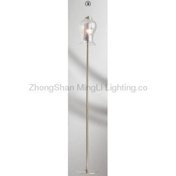 New Design Simple Modern Glass Practical Polished Chrome Floor Lamp