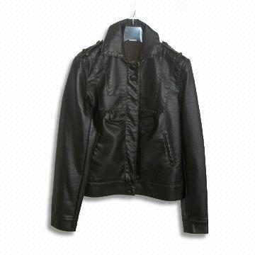 Women's Washable Pig Nappa Waxy Jacket, Available in Black