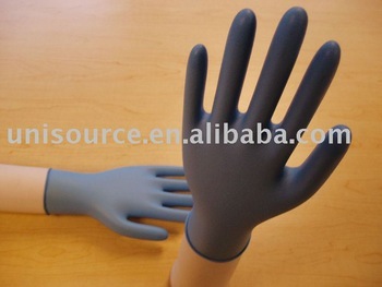 Blue disposable examination nitrile gloves