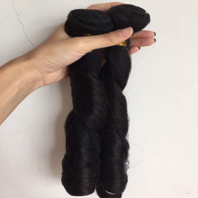 New Arrival Ocean wave Machine Double Drawn Natural Color Virgin Brazilian Human Hair Bundles