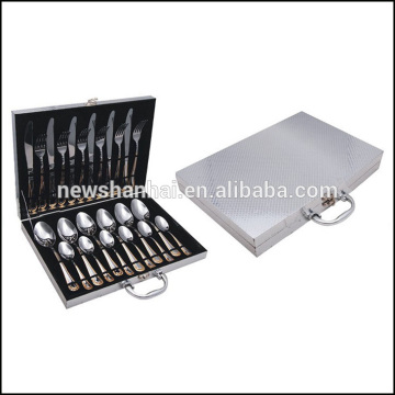 24 Pcs cutlery set aluminum box CT569